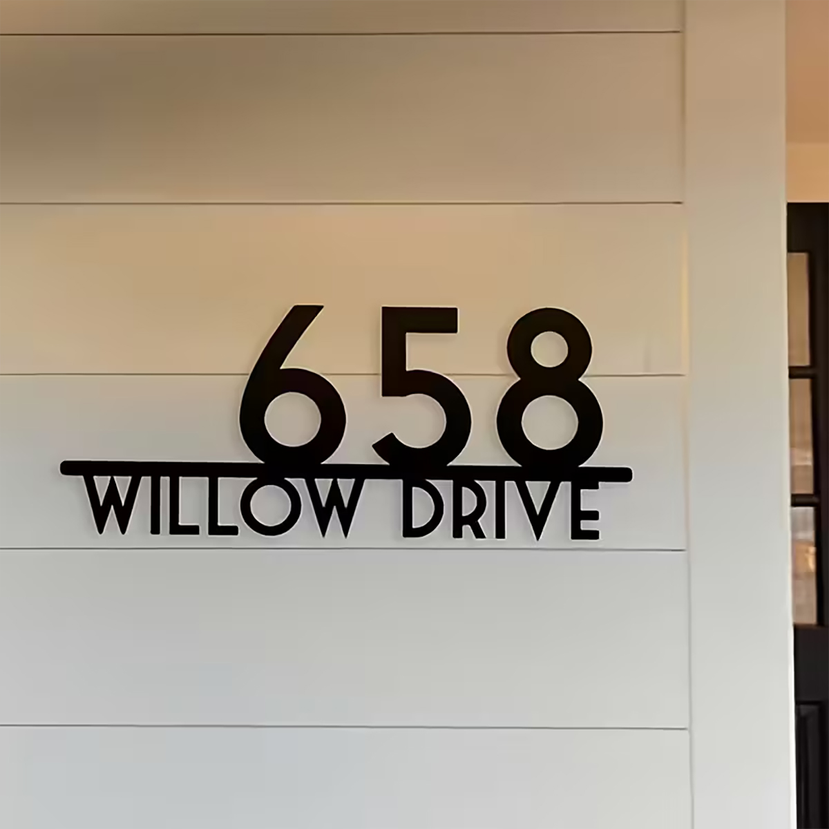 Home Office Number - Numero Civico Moderno Personalizzato in Metallo,
