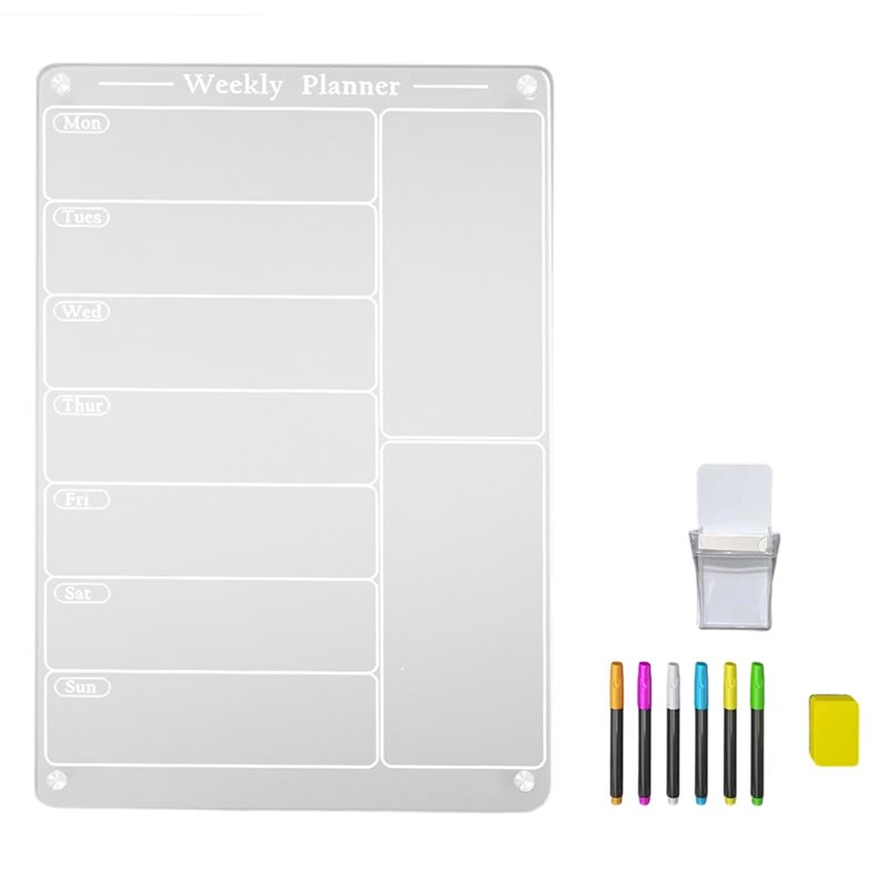 Magnetic Calendar Board - Calendario trasparente CHCH per frigorifero con