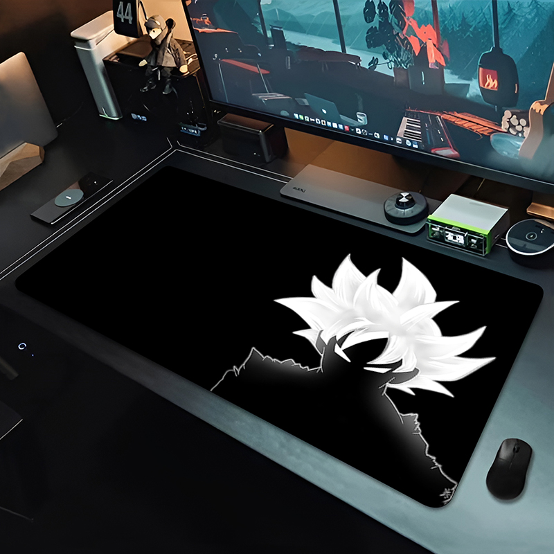 Home Office Keyboard And Mouse - Tappetino per Mouse DBZ Black Anime