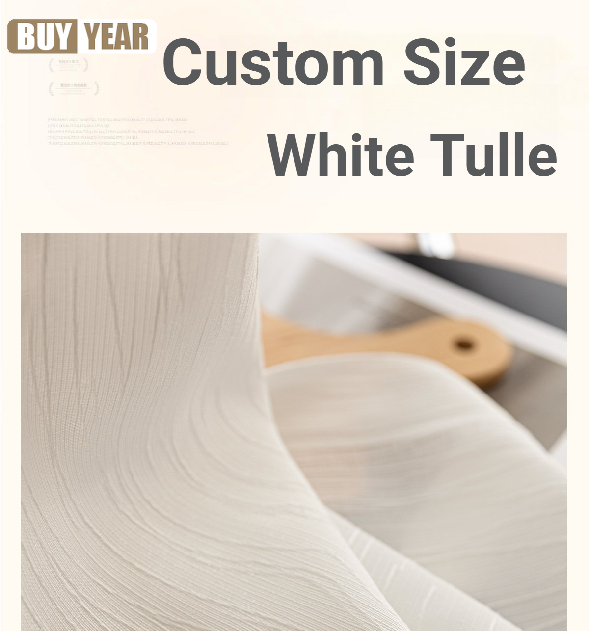 Home Office Buy - Tende di Lusso in Tulle Bianco
