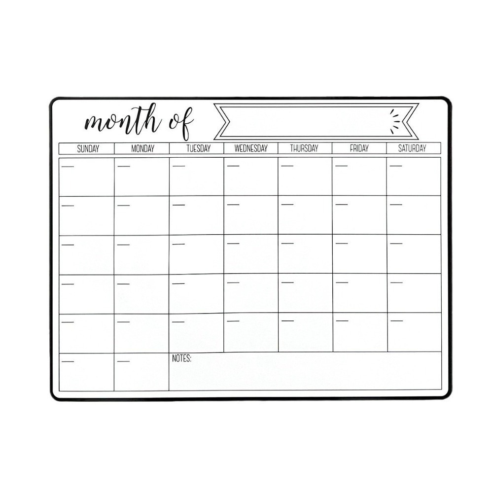 Magnetic Calendar Board - Calendario magnetico portatile cancellabile a secco