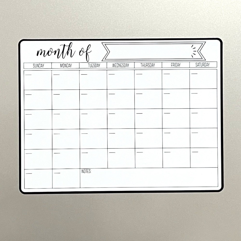 Magnetic Calendar Board - Calendario magnetico portatile cancellabile a secco,