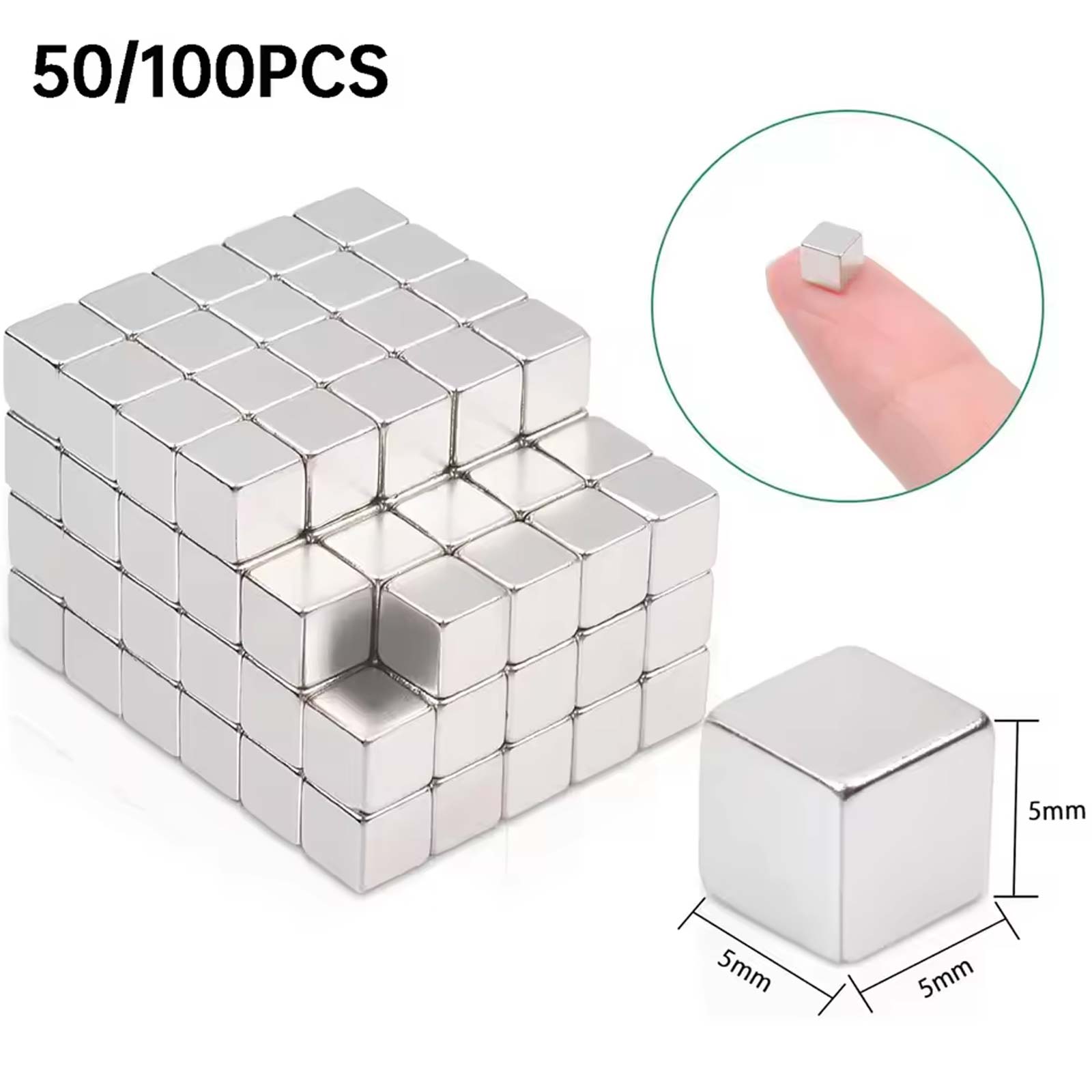 Whiteboard Magnetic - 50/100 pezzi piccoli cubi magnetici quadrati