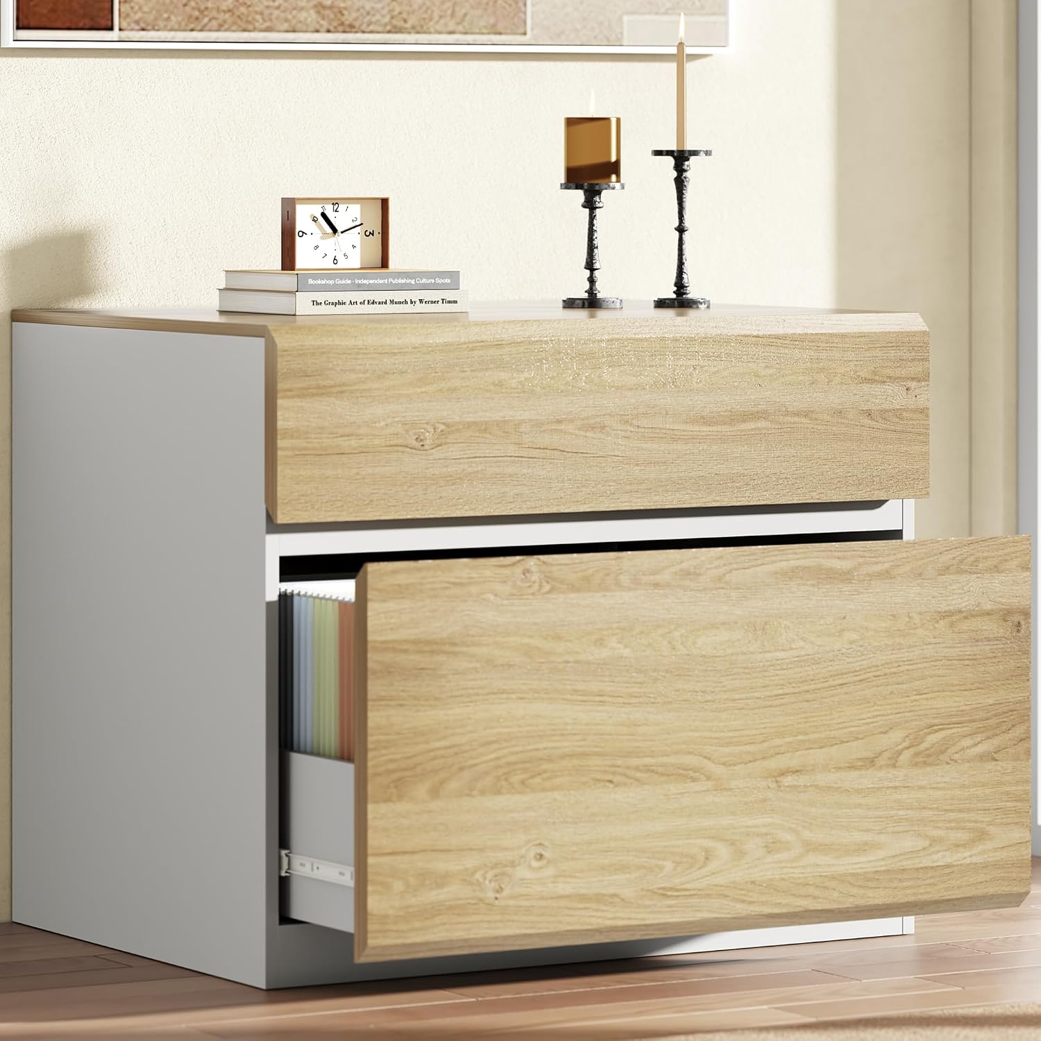 Home Office Printer - Armadietto portadocumenti laterale a 2 cassetti