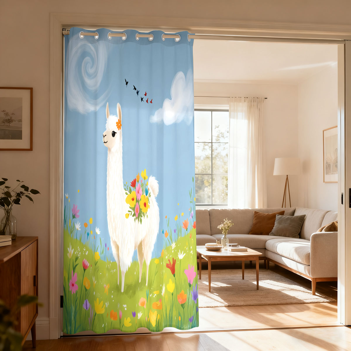 Home Office Rate - Tenda a pannello singolo con illustrazione