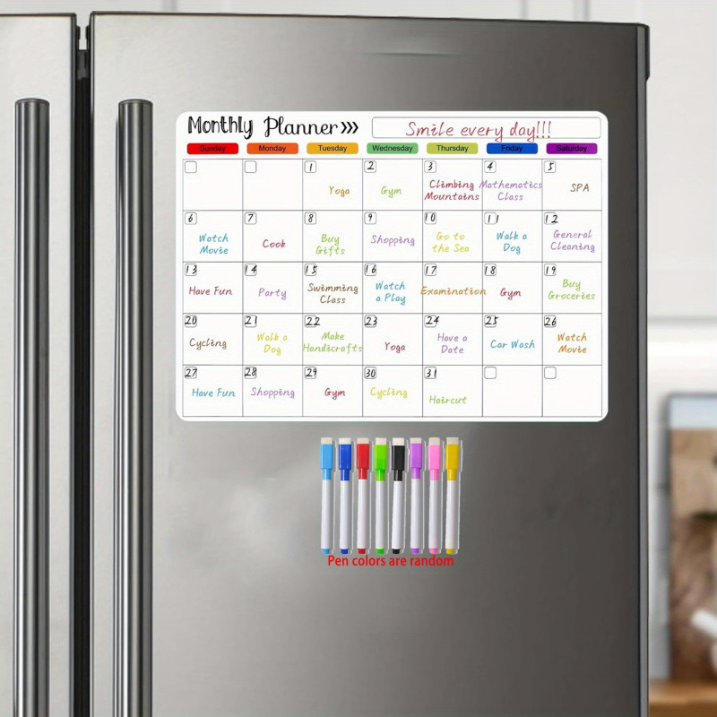 Magnetic Calendar Board - Set di lavagne magnetiche cancellabili a