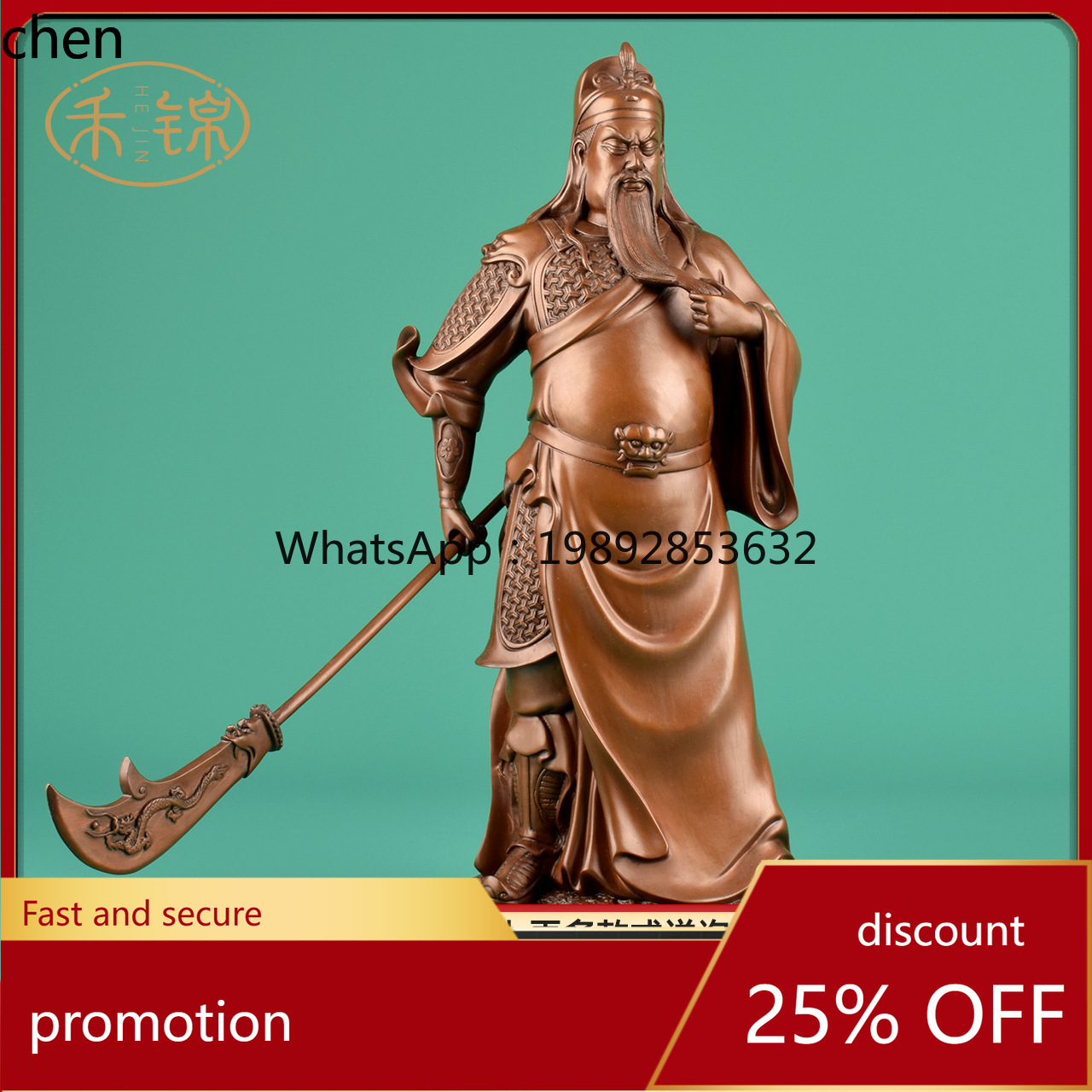 Statua di Guan Gong in Rame Ro - Home Office Ye recensione e prezzo